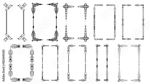 Set Black Simple Line Collection Different Doodle Brackets, Parentheses, Braces Elements Vector Design Style Sketch Isolated Illustration For Banner