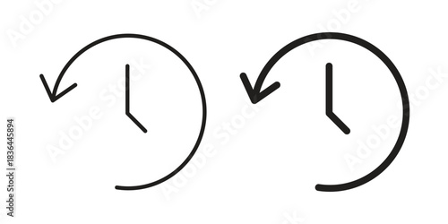 History icons vector collection for web designs. flat icons