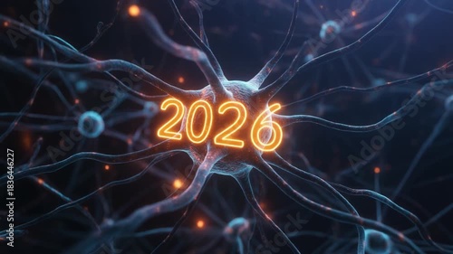 Neural Network AI Node 2026 Visualization newyear