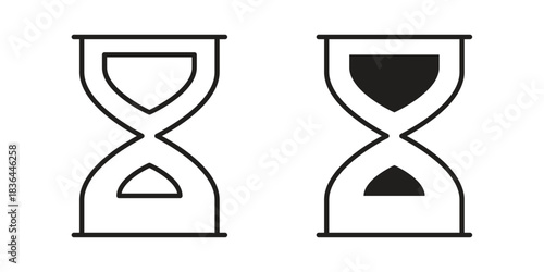 Hourglass icons vector collection for web designs. flat icons