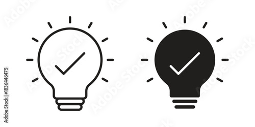 Idea icons vector collection for web designs. flat icons