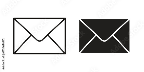Inbox icons vector collection for web designs. flat icons