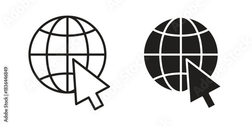 Internet icons vector collection for web designs. flat icons