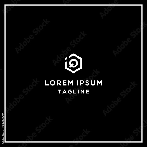 iq or qi hexagon logo