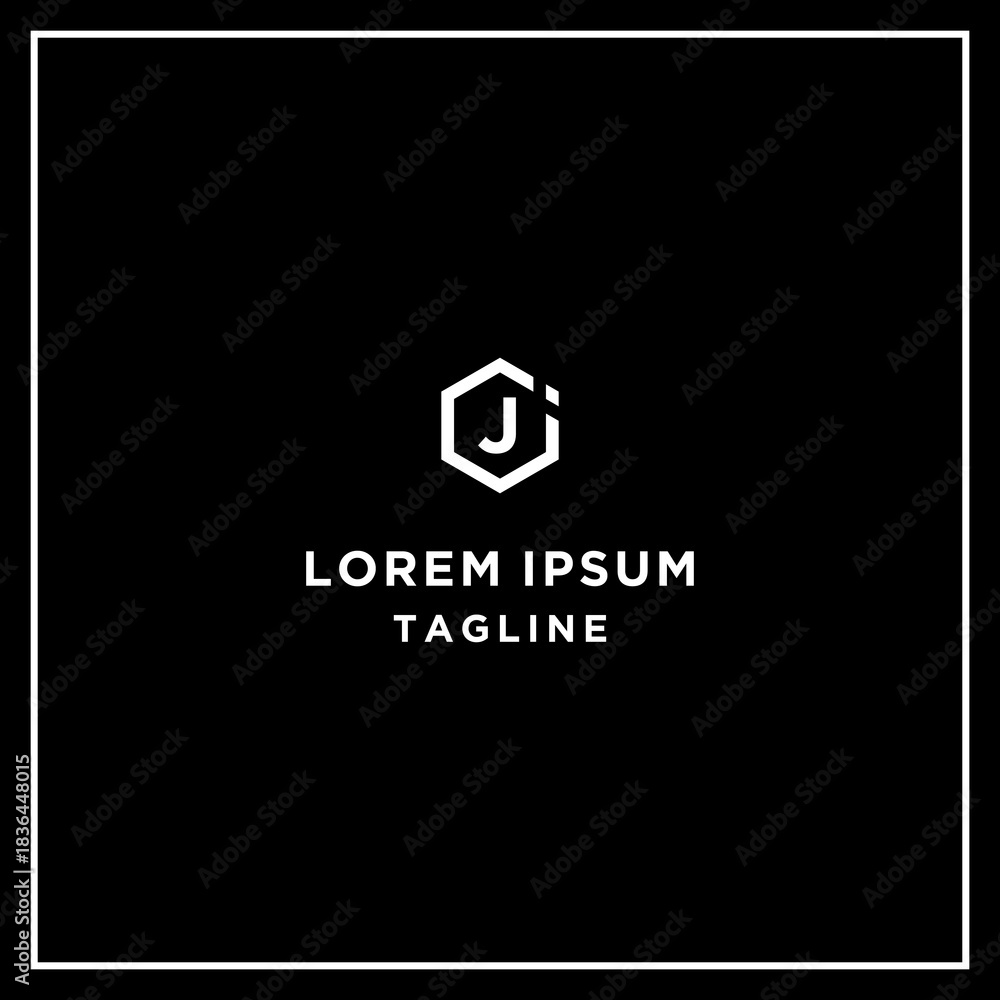 Obraz premium jj hexagon logo