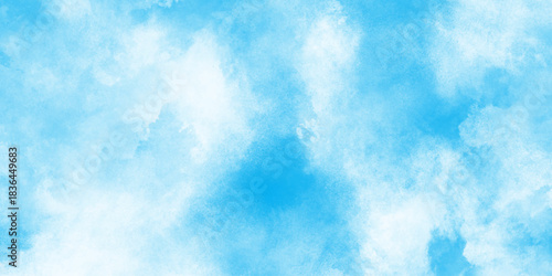 Light sky blue watercolor background, Abstract beautiful light blue cloudy sky concept for design template, illustration art marble painting sky, abstract design watercolor picture painting .