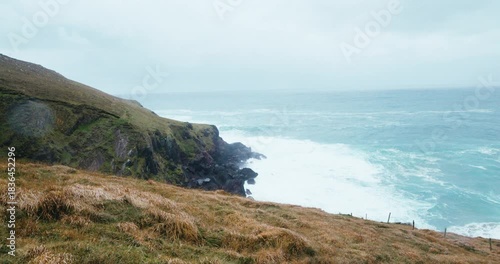 Exploring the rugged coastline of the Kerry region in Ireland with stunning ocean views and natural beauty