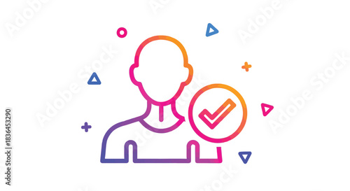 User profile with check mark for verification