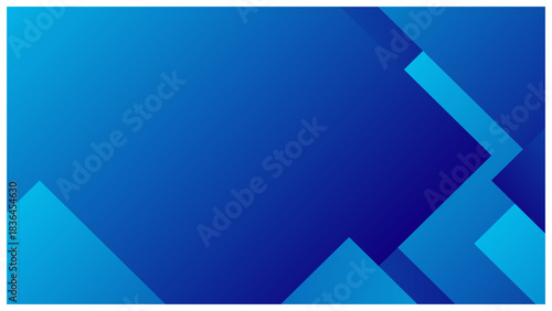 シンプルな四角形のビジネス系グラデーション背景 青