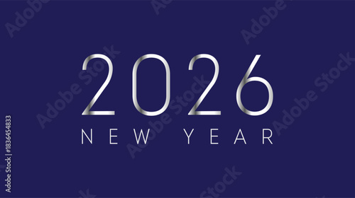 New Year logo design . 2026 Modern post design. Social media post template
