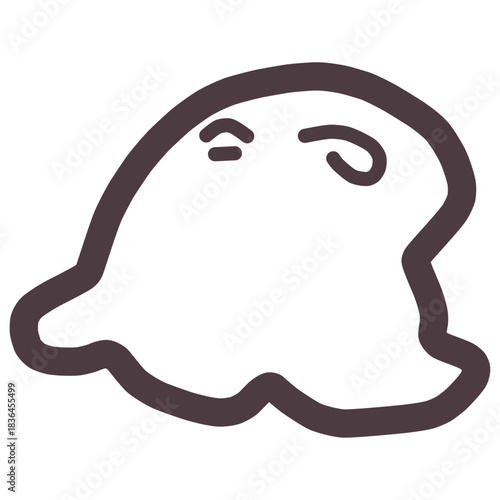 シンプルにデフォルメしたかわいいメンダコのイラスト