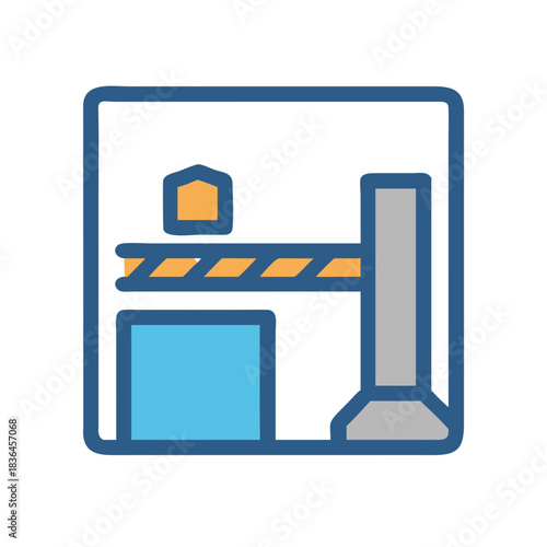 Warehouse storage and logistics vector illustration on black background