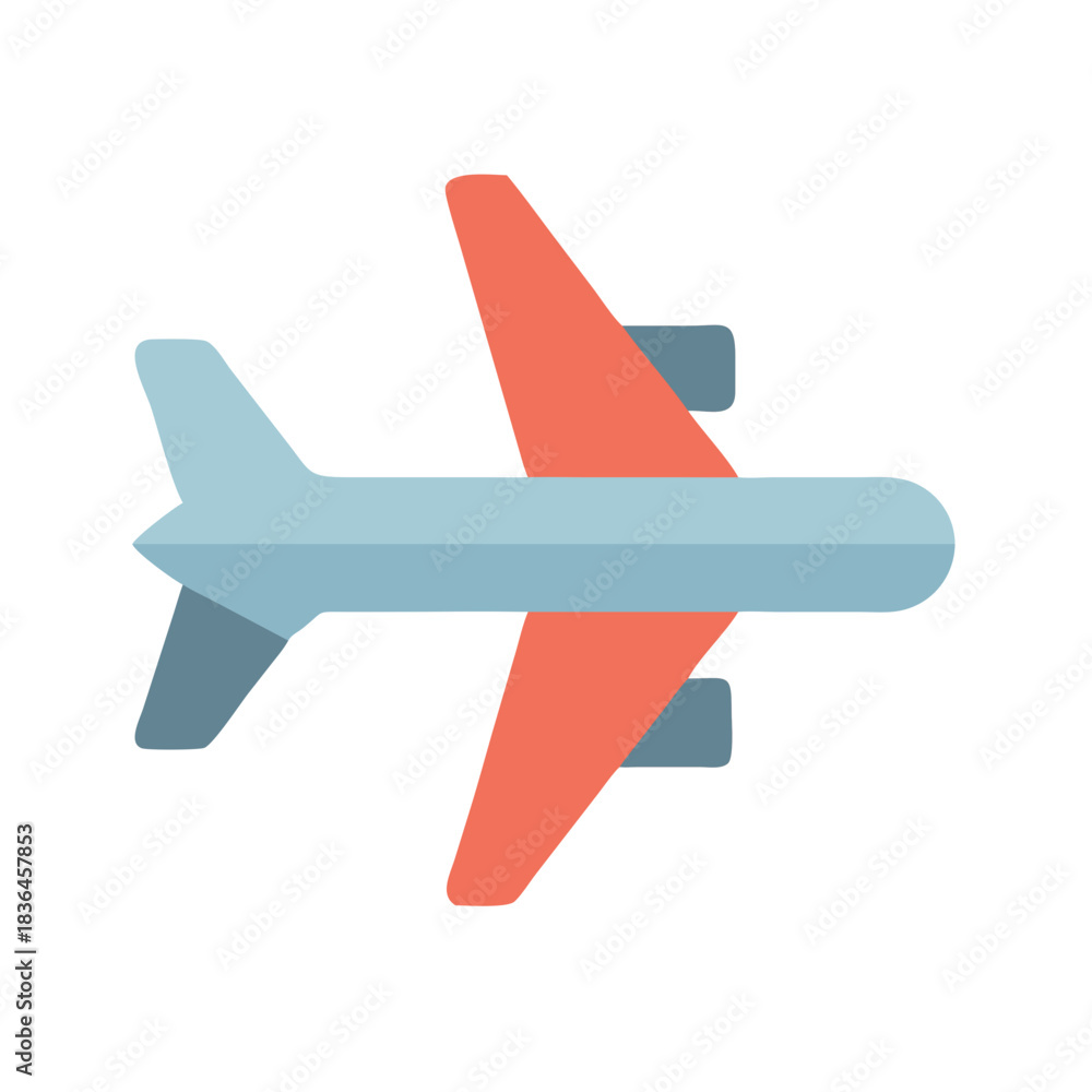 Obraz premium Minimalist flat airplane icon on black backdrop for aviation industry