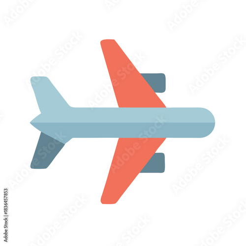 Minimalist flat airplane icon on black backdrop for aviation industry