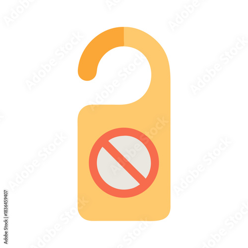 Stylized Do Not Disturb Sign on Black Background