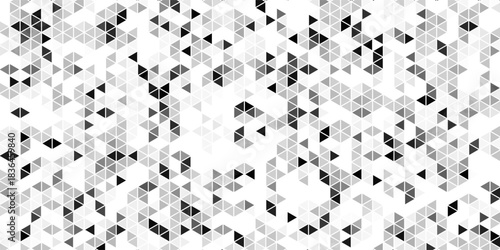 Black triangular geometric pattern forming a gradient effect, creating a modern abstract background design