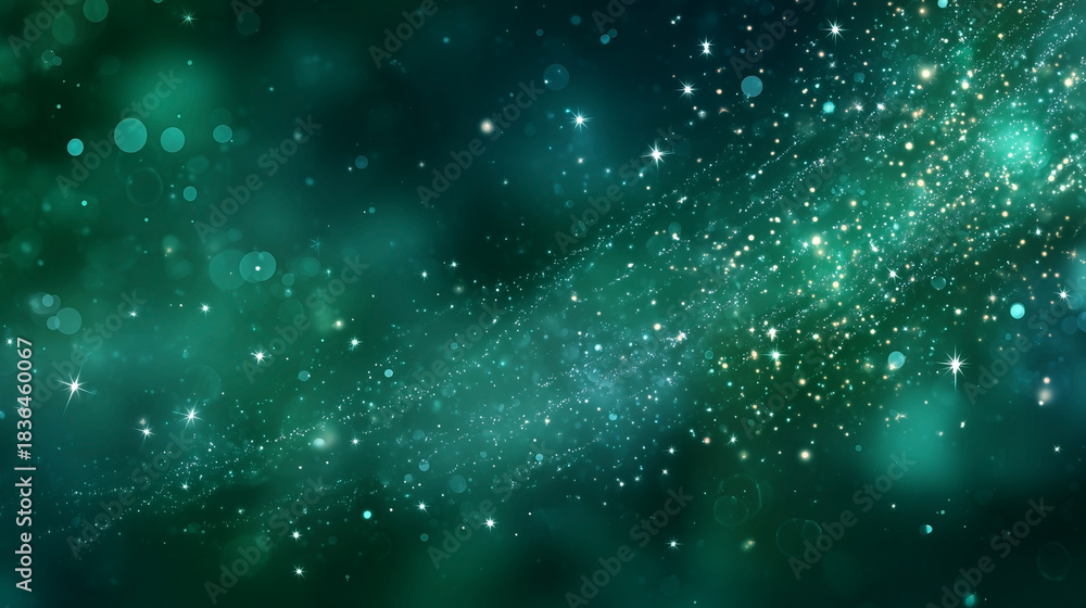 Obraz premium A green background with a lot of stars