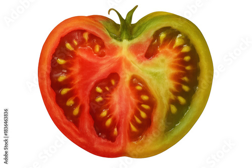 Wallpaper Mural Tomato half showing internal structure and vibrant colors, organic fresh ingredient for healthy cooking, transparent background Torontodigital.ca