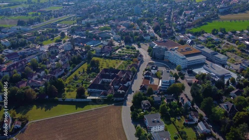 Aerial view around the city Solothurn in Switzerland on a sunny day in summer