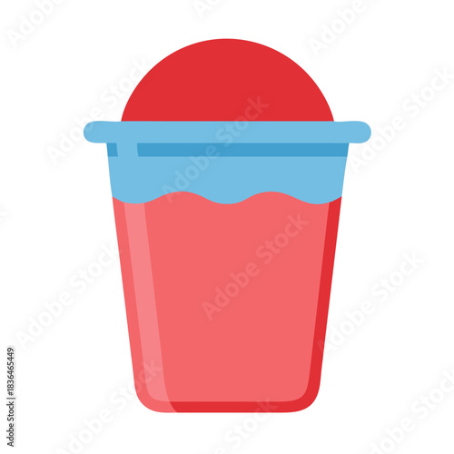Stylized slushie drink icon against simple white background