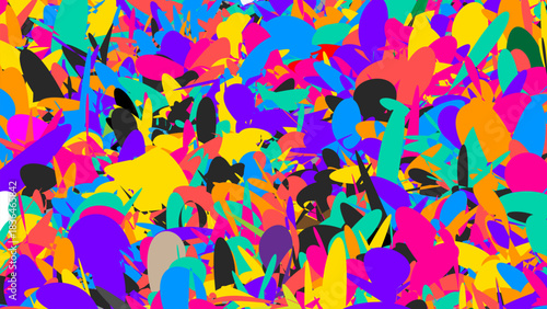 Abstract Multicolored Shapes Creating a Vibrant and Eye Catching Background Perfect for Modern Design Projects and Creative Visuals