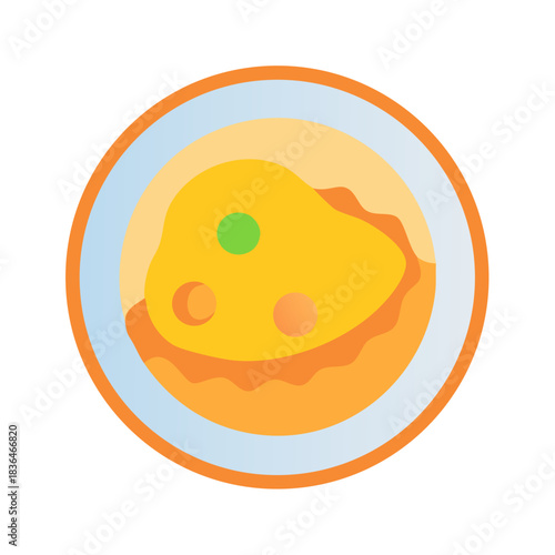 Omelet on plate vector illustration graphic image concept