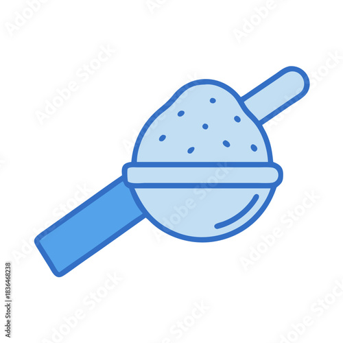 Flat illustration of sieve for flour or powdered sugar