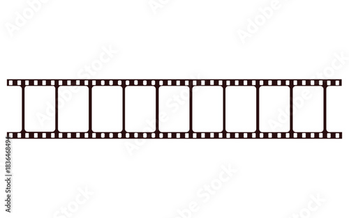 Film strip background of blank frames for photographs and videography