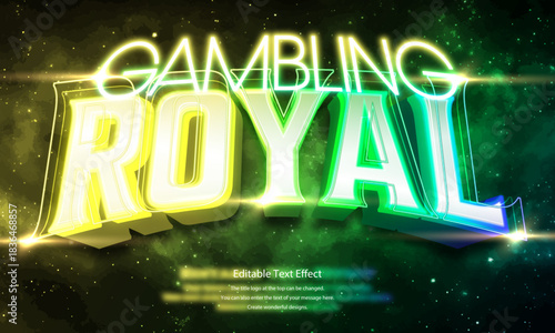 [Editable Text Effect Logo] ” Gambling Royal  Logo” The title logo style is a logo style reminiscent of a game title, floating magnificently in starry space.
