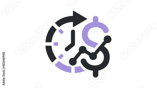 Time Management Financial Progress Business Growth Concept Icon