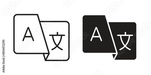 Language icons vector collection for web designs. flat icons