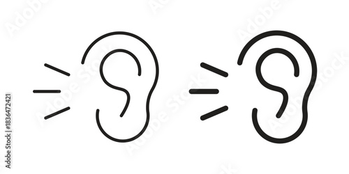 Listening icons vector collection for web designs. flat icons