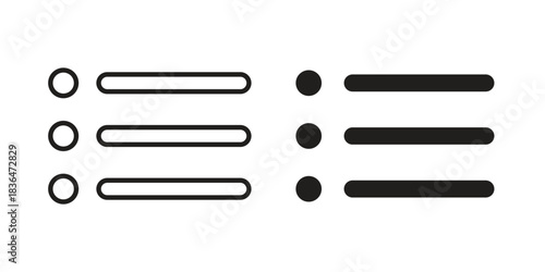 Menu icons vector collection for web designs. flat icons