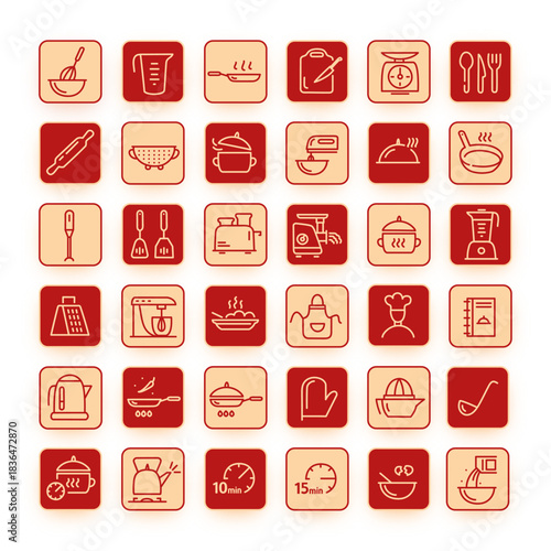 Vector web icons on the topic of  