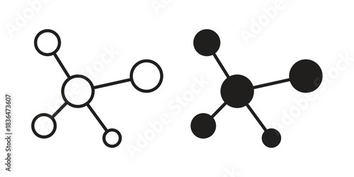 Molecule icons vector collection for web designs. flat icons