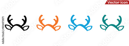 Black laurel wreath icon. Icon laurel wreath vector design and illustration.Award laurel wreaths with ribbons in various colors.editable stroke