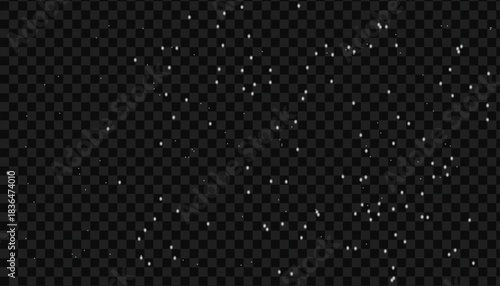 Sparse Falling Snow Particles on Transparent Background