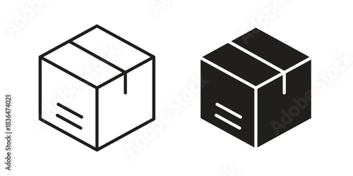 Package icons vector collection for web designs. flat icons