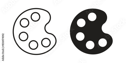 Paint icons vector collection for web designs. flat icons