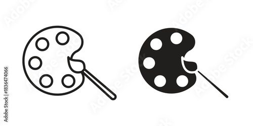 Palette icons vector collection for web designs. flat icons