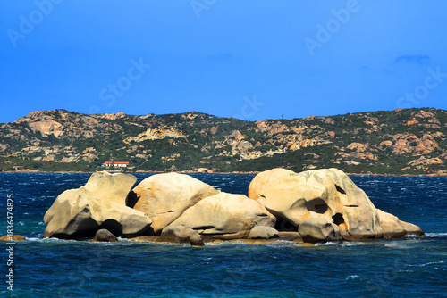 Granite coast near Palau, northern Sardinia, Italy
