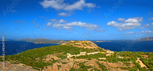 Granite coast near Palau and Forte Capo D'Orso, northern Sardinia, Italy