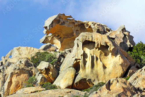 Granite coast near Palau, northern Sardinia, Italy