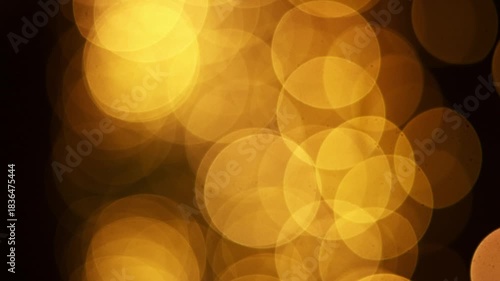 Golden Bokeh Lights Abstract Background