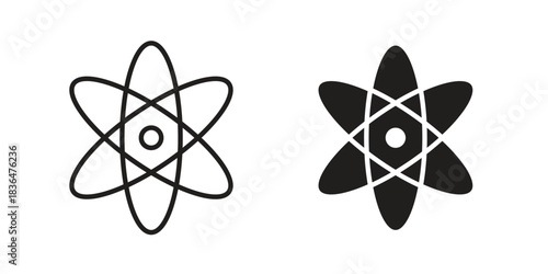 Physics icon for template. Icon vector graphic set