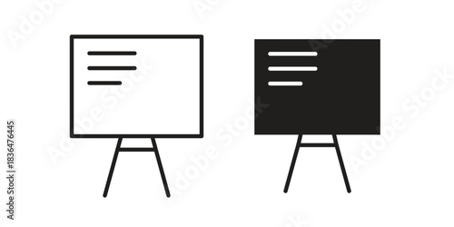 Presentation icon for template. Icon vector graphic set