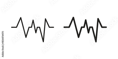 Pulse icon for template. Icon vector graphic set