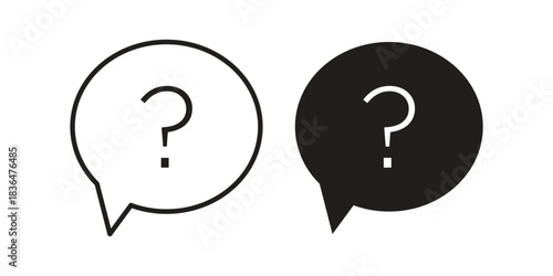 Question icon for template. Icon vector graphic set