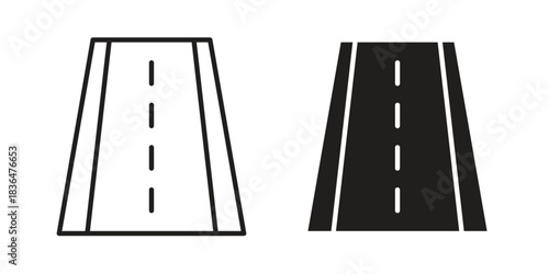Road icon for template. Icon vector graphic set