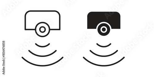 Sensor icon for template. Icon vector graphic set